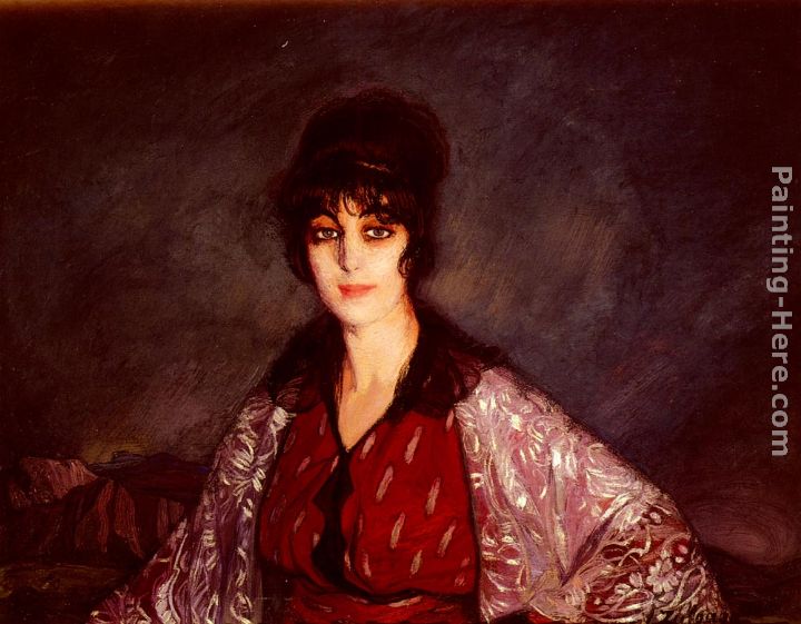 Retrato De Lola Con Vestido De Flores Blancas painting - Ignacio Zuloaga y Zabaleta Retrato De Lola Con Vestido De Flores Blancas art painting Retrato De Lola Con Vestido De Flores Blancas painting - Ignacio Zuloaga y Zabaleta Retrato De Lola Con Vestido De Flores Blancas art painting